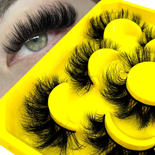 5 pairs Fluffy Lashes 8D False Eyelashes