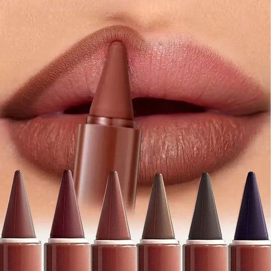 6pcs Matte Velvet Cone-Shaped Tip Lipstick