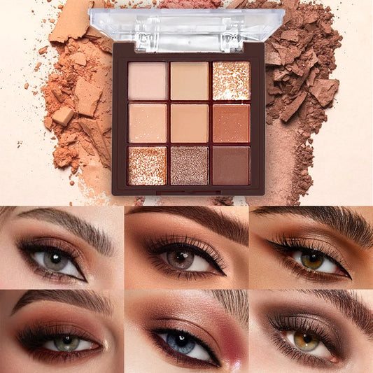 9 Color Neutral Eyeshadow Palette Makeup