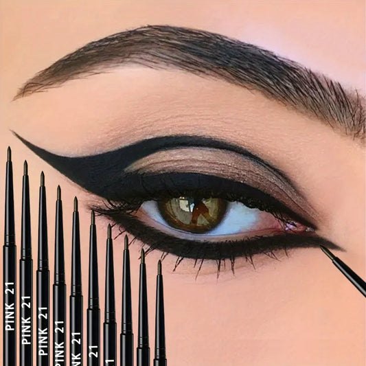 10pcs Deep Black Gel Eyeliner Pencil